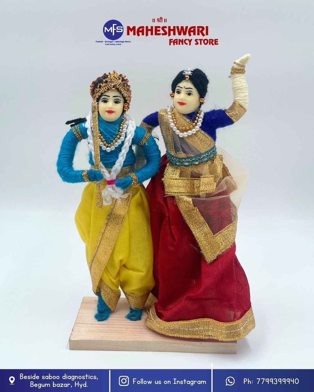 Radha Krishna Doll Set